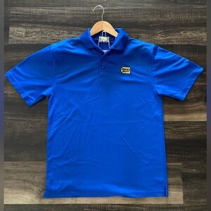 Best Buy Size Large Employee Uniform Shirt Blue Polo Logo Embroidered